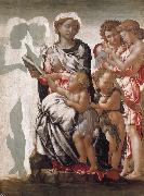 THe Madonna and Child with Saint John and Angels, Michelangelo Buonarroti